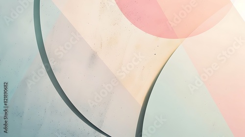 Serene Minimalist Pastel Background with Elegant Geometric Shapes for Modern Design Aesthetic