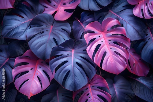 Vibrant Tropical Leaves Pattern for Decorative Design and Backgrounds