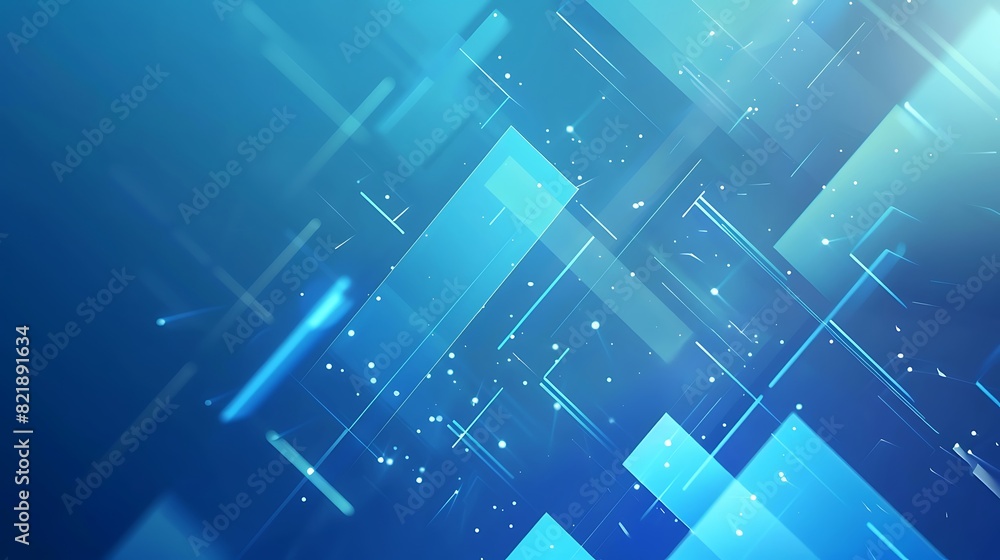 Digital Minimalism: Abstract Geometric Shapes in Soft Blue Hues with Gradient Lighting Digital Minimalism: Abstract Geometric Shapes in Soft Blue Hues with Gradient Lighting