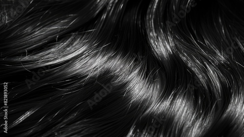 black reflective hair texture