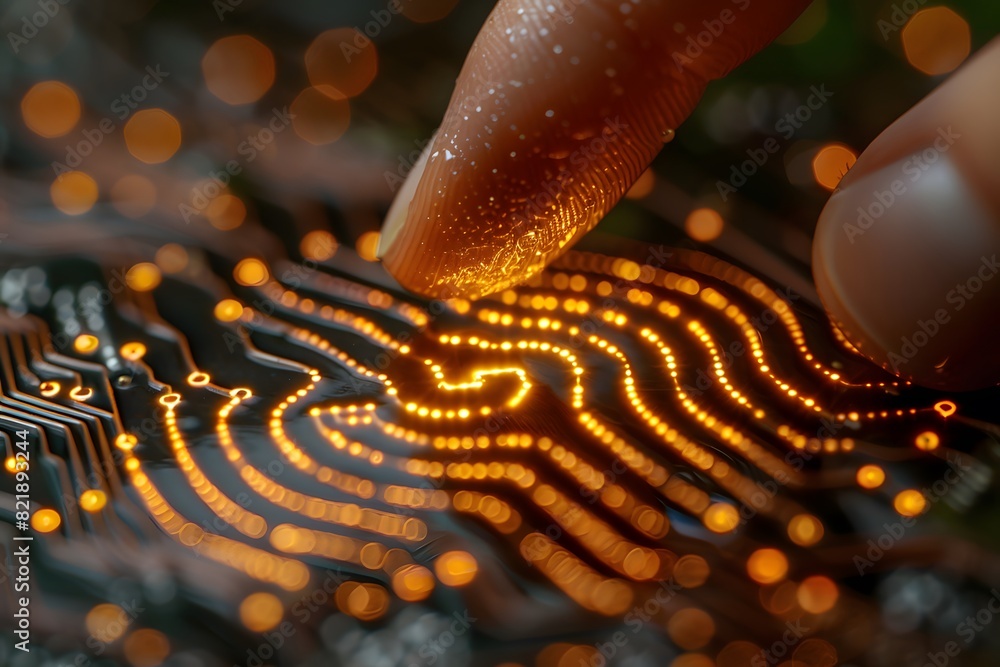 Human Touch Interaction with Microchip Circuitry - Futuristic ...