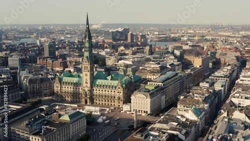 Wallpaper Mural Aerial view over the city of Hamburg - aerial view Torontodigital.ca