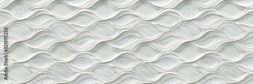 White geometric leaves 3d tiles texture Background banner panorama, seamless pattern © Corri Seizinger