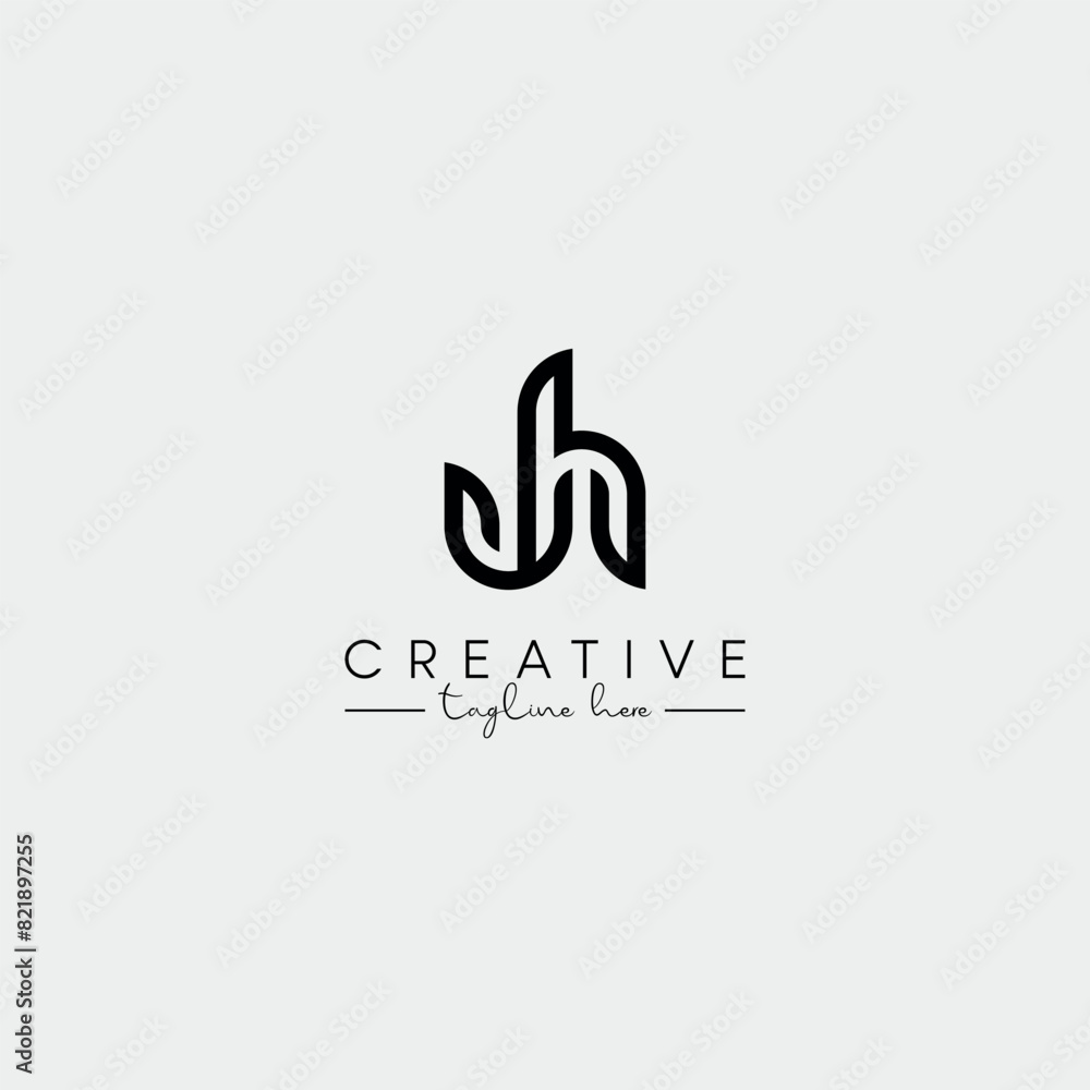 Abstract Stylish letter JH HJ Logo Design Template. Modern And Creative Letter Logo. Abstract Stylish letter JH HJ Logo Design Template. Modern And Creative Letter Logo.