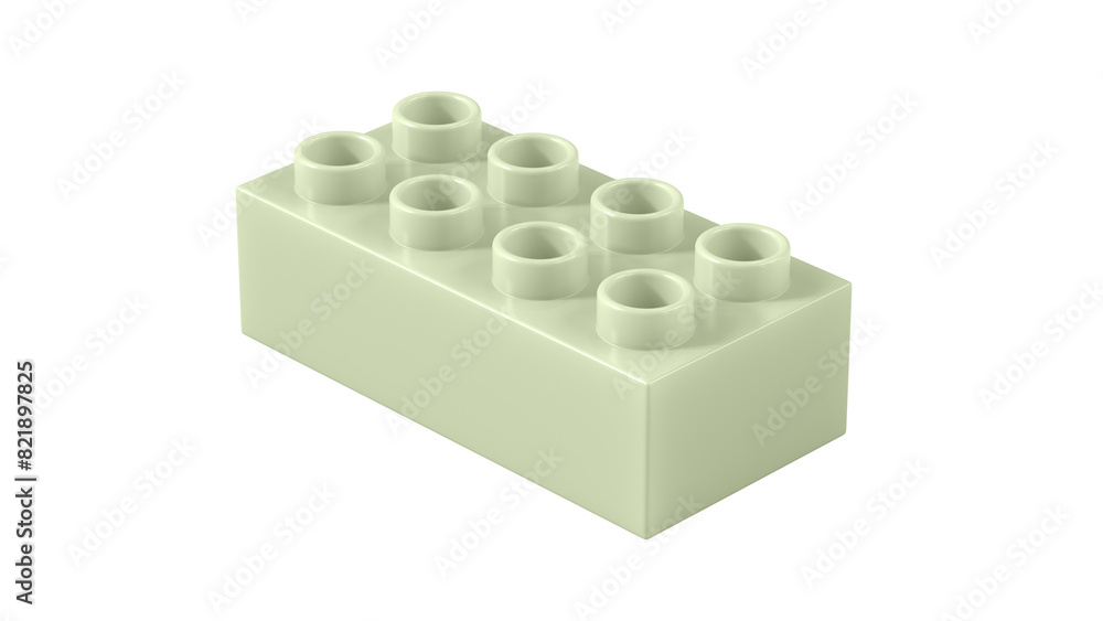 Seafoam Green Plastic Block Isolated on a White Background. Children Toy Brick, Perspective View. Close Up View of a Game Block for Constructors. 3D Rendering. 8K Ultra HD, 7680x4320, 300 dpi Seafoam Green Plastic Block Isolated on a White Background. Children Toy Brick, Perspective View. Close Up View of a Game Block for Constructors. 3D Rendering. 8K Ultra HD, 7680x4320, 300 dpi