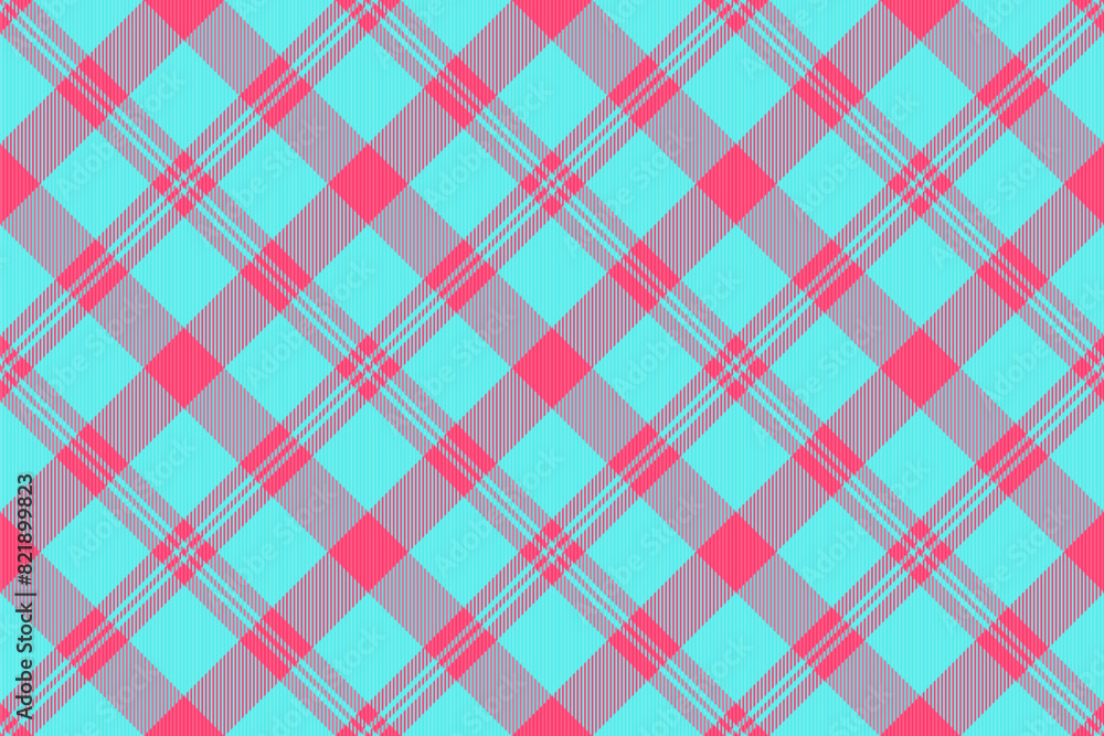 Material tartan fabric seamless, wide plaid background check. Mexico vector textile pattern texture in teal and red colors. Material tartan fabric seamless, wide plaid background check. Mexico vector textile pattern texture in teal and red colors.