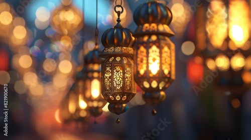 Islamic Background. Arab Culture Ramadan Greetings Blessing Festival Decoration