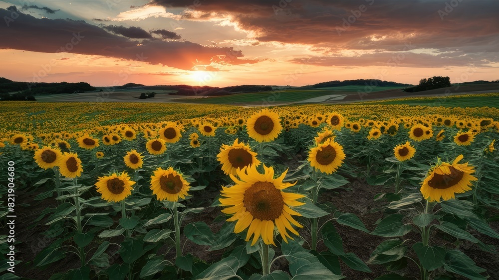 Fototapeta premium Sunflower Elegance: Nature’s Touch