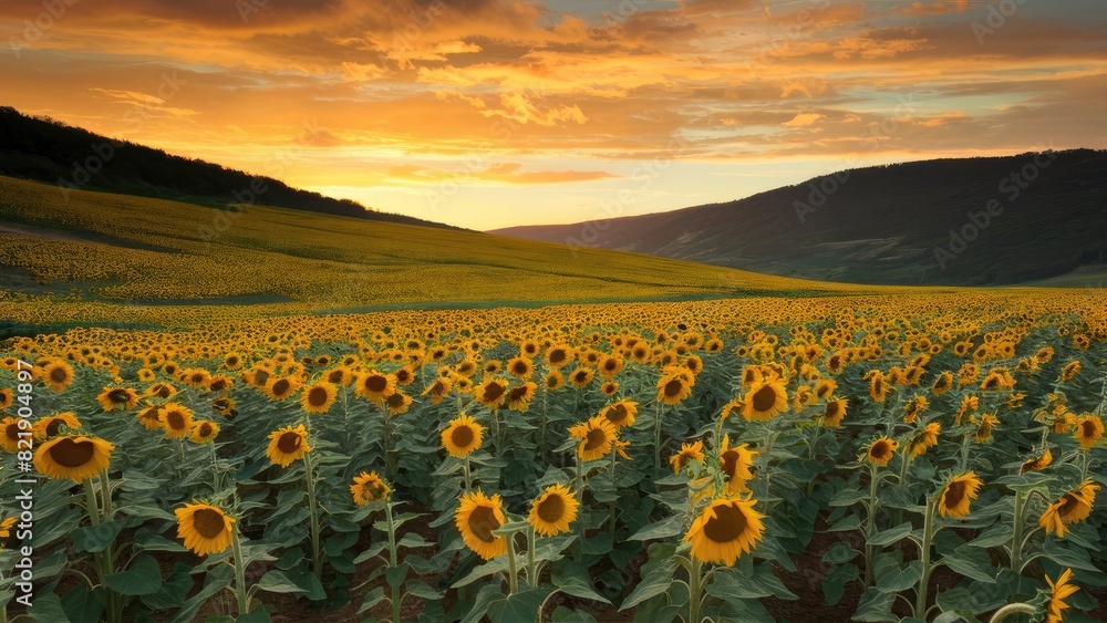 Fototapeta premium Sunflower Splendor: Rural Charm