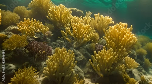 Underwater plants, from delicate algae to dense sea meadows, act as natural carbon sinks, trapping and accumulating carbon emissions that impact the ocean environment. photo