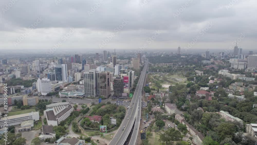Aerial view of Nairobi City with Expressway, Nairobi City, Kenya. Aerial view of Nairobi City with Expressway, Nairobi City, Kenya.