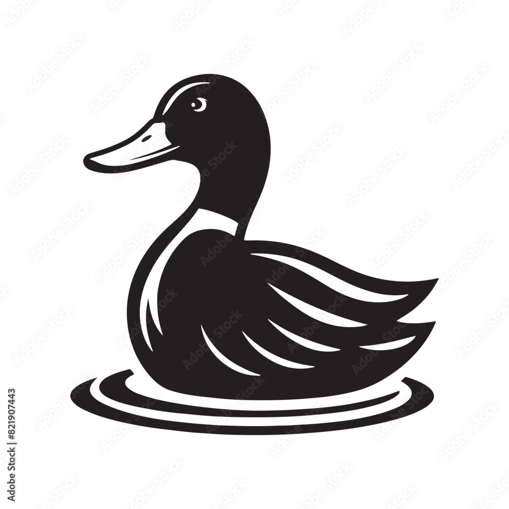 Vector Duck Silhouettes: Striking Black Vector Art Capturing the Grace and Beauty of These Iconic Waterfowl- Duck Illustration. Vector Duck Silhouettes: Striking Black Vector Art Capturing the Grace and Beauty of These Iconic Waterfowl- Duck Illustration.