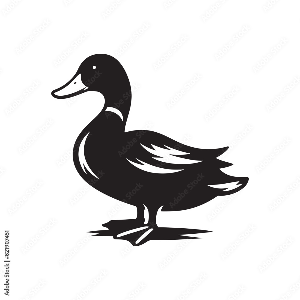 Vector Duck Silhouettes: Striking Black Vector Art Capturing the Grace and Beauty of These Iconic Waterfowl- Duck Illustration. Vector Duck Silhouettes: Striking Black Vector Art Capturing the Grace and Beauty of These Iconic Waterfowl- Duck Illustration.