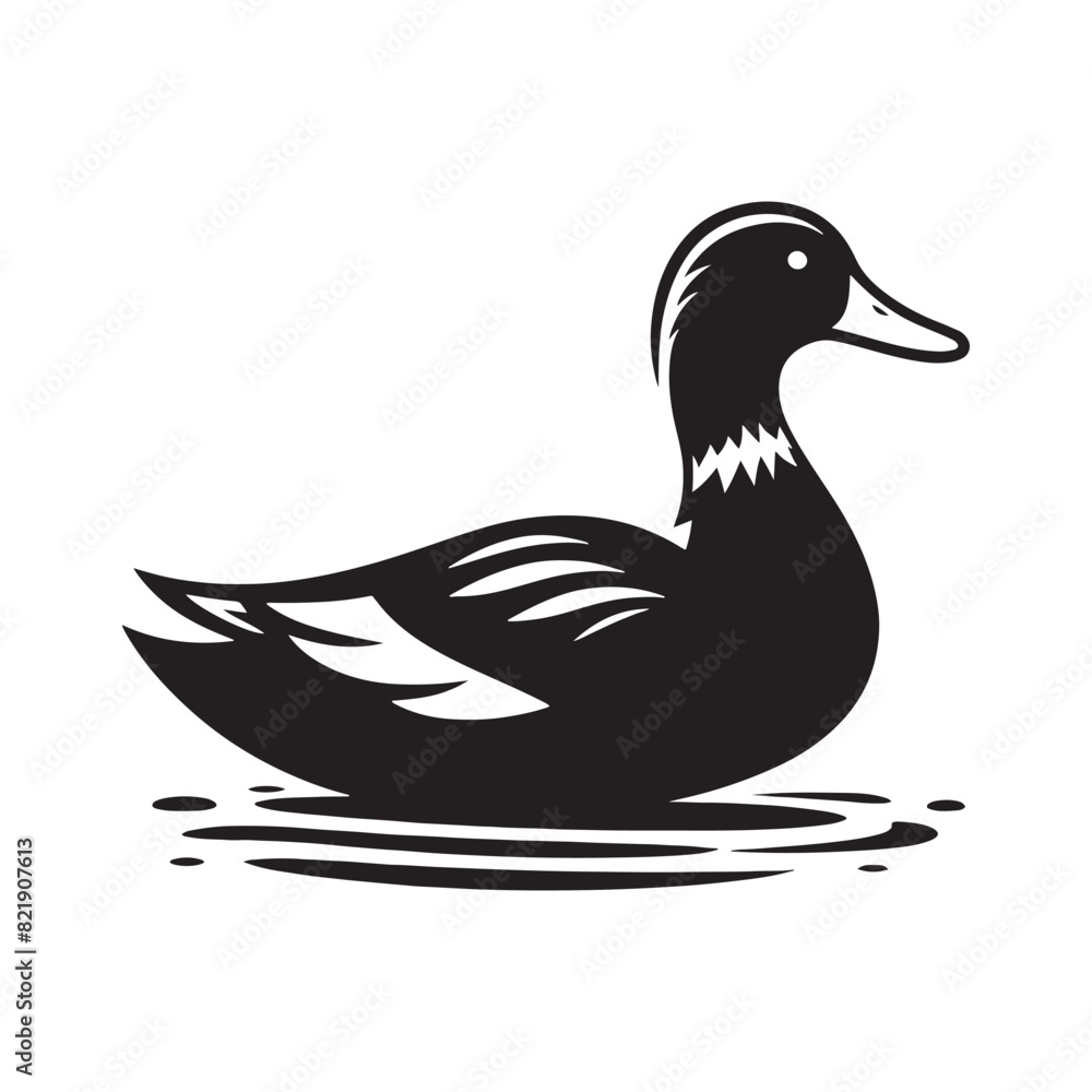 Vector Duck Silhouettes: Striking Black Vector Art Capturing the Grace and Beauty of These Iconic Waterfowl- Duck Illustration. Vector Duck Silhouettes: Striking Black Vector Art Capturing the Grace and Beauty of These Iconic Waterfowl- Duck Illustration.