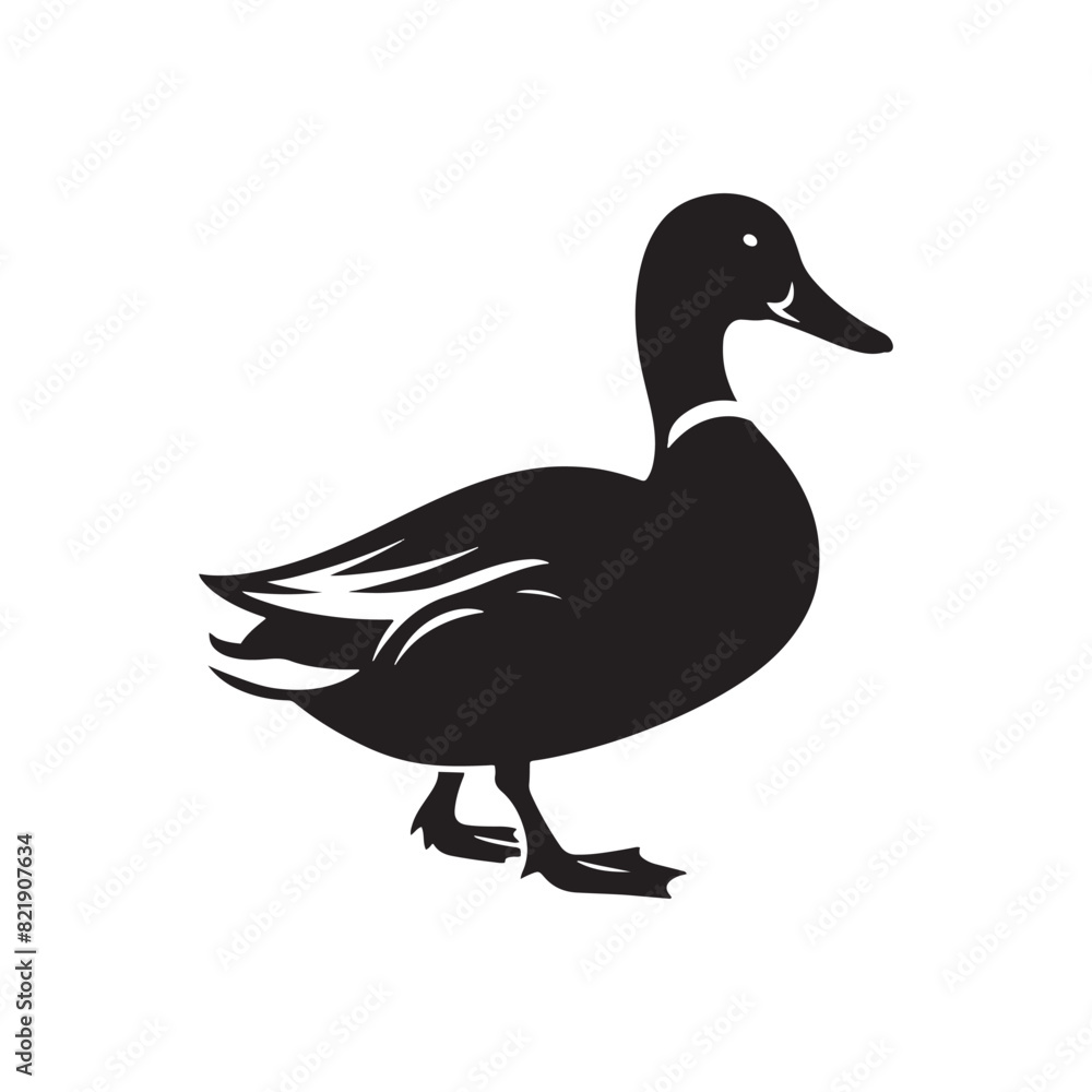 Vector Duck Silhouettes: Striking Black Vector Art Capturing the Grace and Beauty of These Iconic Waterfowl- Duck Illustration. Vector Duck Silhouettes: Striking Black Vector Art Capturing the Grace and Beauty of These Iconic Waterfowl- Duck Illustration.