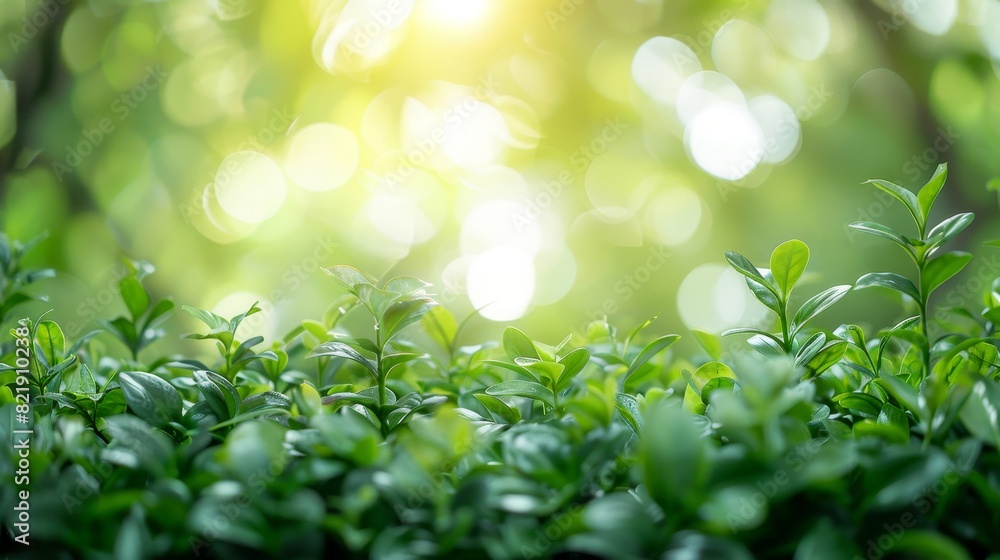 young green plants background with bokeh young green plants background with bokeh