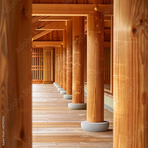Architectural Column in Wooden