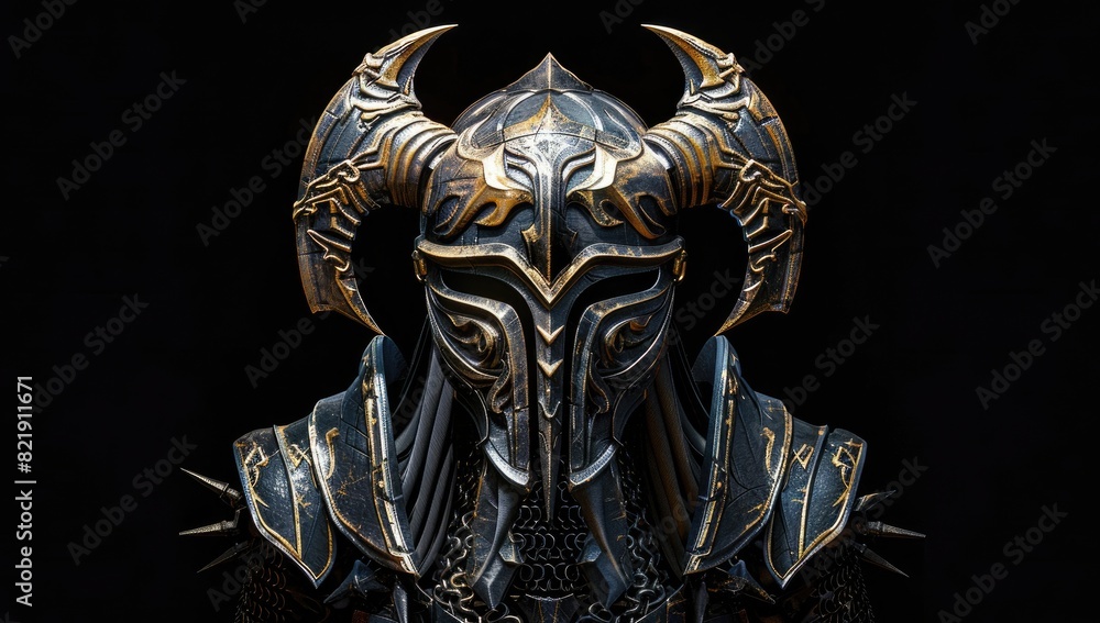 Dark Knight in Ornate Medieval Armor Dark Knight in Ornate Medieval Armor