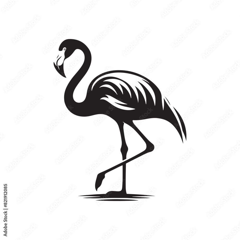 Flamingo Silhouette - Striking Black Vector Art Capturing the Grace and Elegance of These Iconic Pink Birds - Flamingo Vector - Flamingo Illustration. Flamingo Silhouette - Striking Black Vector Art Capturing the Grace and Elegance of These Iconic Pink Birds - Flamingo Vector - Flamingo Illustration.