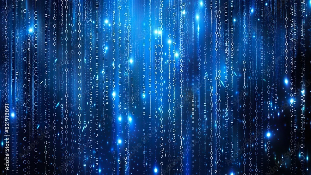 Abstract digital background with flowing binary code Abstract digital background with flowing binary code