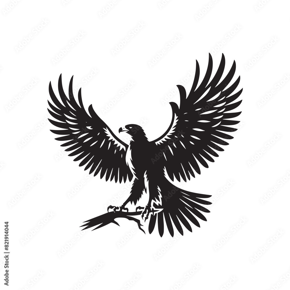 Hawk Silhouettes: Striking Black Vector Art- Minimalist Hawk Vector - Hawk Illustration. Hawk Silhouettes: Striking Black Vector Art- Minimalist Hawk Vector - Hawk Illustration.