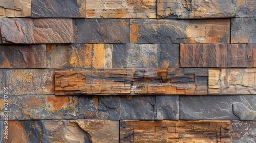  Rustic and earthy texture, reminiscent of natural elements like wood and stone.