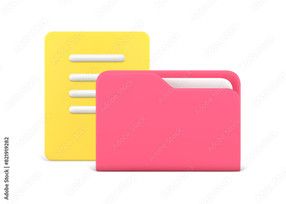 Document paper page folder archive storage datum cyberspace catalog organization 3d icon vector Document paper page folder archive storage datum cyberspace catalog organization 3d icon vector