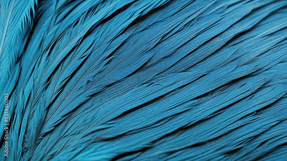 Fototapeta premium parrot blue feather macro texture
