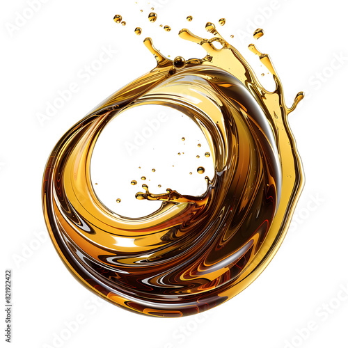 Engine oil swirl, isolated on a white background