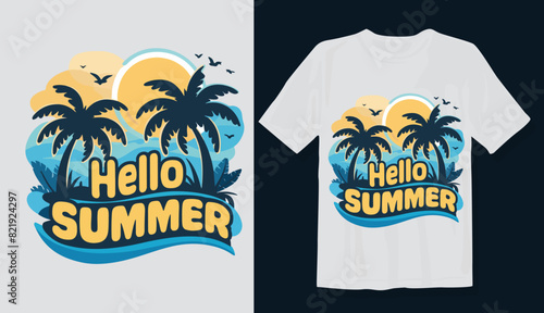 summer t-shart art vector design
