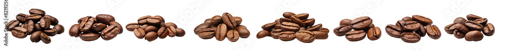 Coffee beans png element set on transparent background Coffee beans png element set on transparent background
