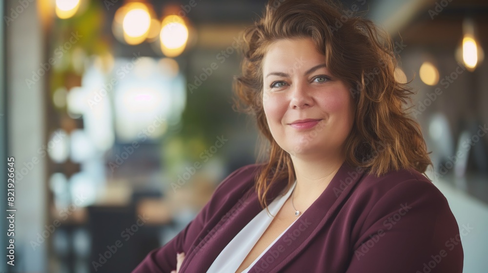 Professional Woman in Business Attire Smiling in Modern Office Environment - Diversity and Confidence in the Workplace Professional Woman in Business Attire Smiling in Modern Office Environment - Diversity and Confidence in the Workplace