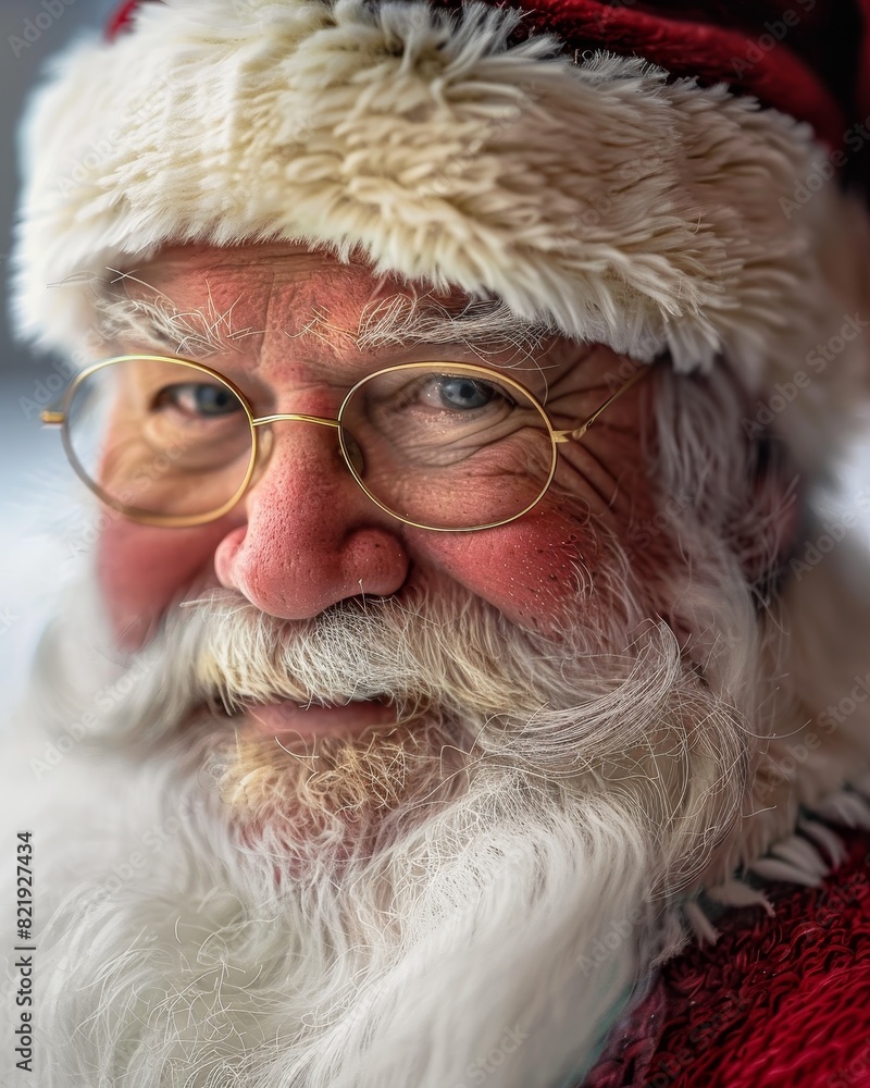 close-up portrait of a jolly santa claus close-up portrait of a jolly santa claus