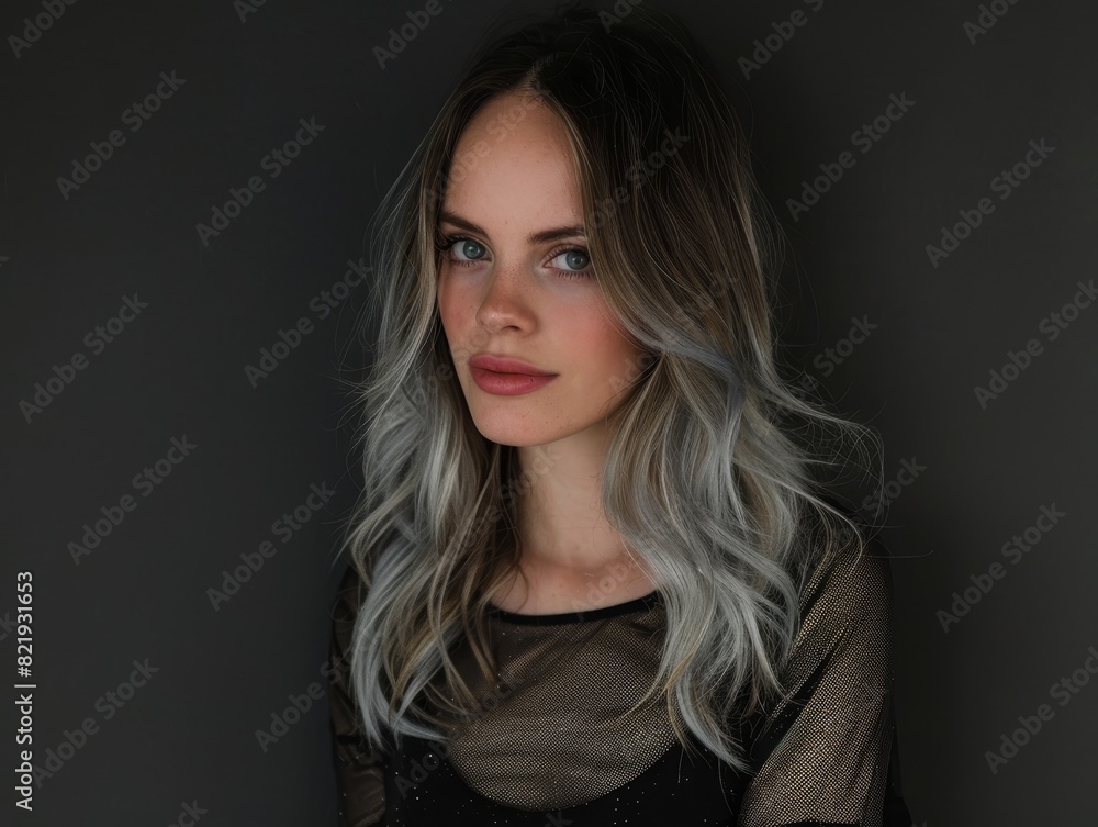 Alluring woman with ombre hair Alluring woman with ombre hair