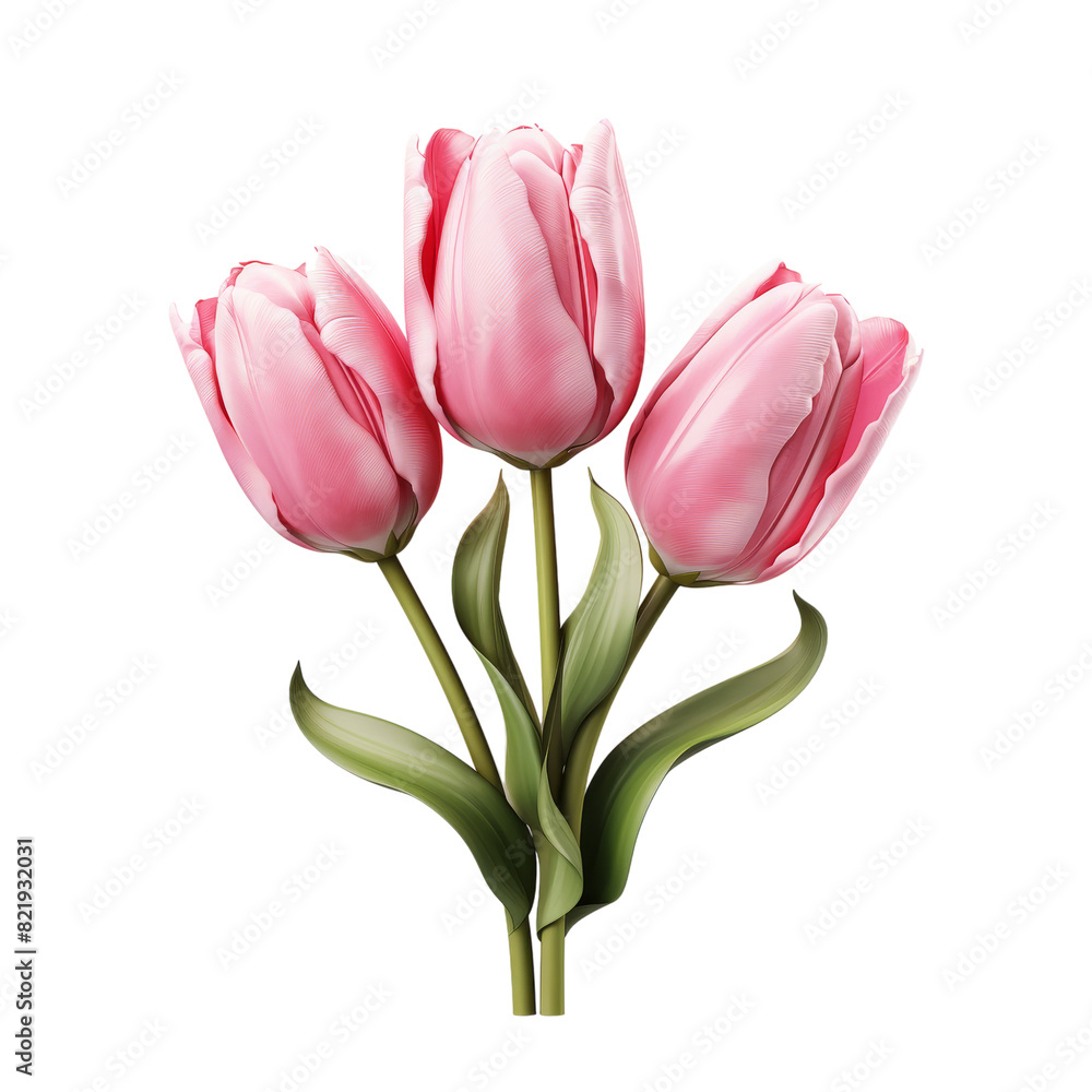Elegant Blooming Tulip Isolated on Transparent Background, PNG, Cut Out. Elegant Blooming Tulip Isolated on Transparent Background, PNG, Cut Out.