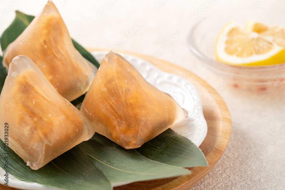 Zongzi, crystal ice rice dumpling for Dragon Boat Festival food. Zongzi, crystal ice rice dumpling for Dragon Boat Festival food.