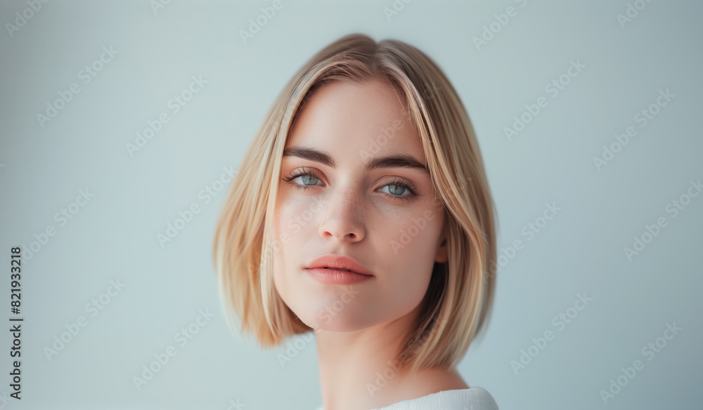 Studio portrait of young, beautiful and natural blond woman Studio portrait of young, beautiful and natural blond woman