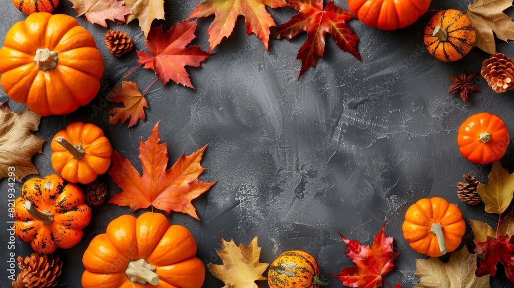 autumn harvest arrangement with pumpkins and leaves autumn harvest arrangement with pumpkins and leaves