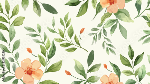 Seamless background vintage floral pattern with water