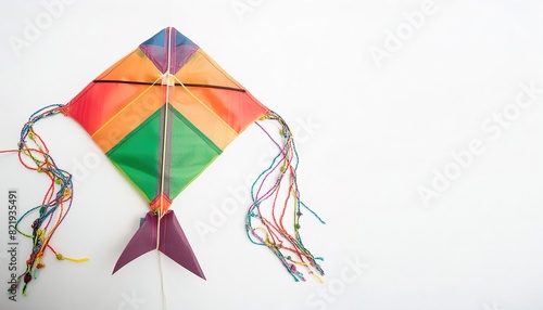 outdoor sports and recreation concept paper origami isolated on white background of a kite flight air craft with copy space, simple starter craft for kids