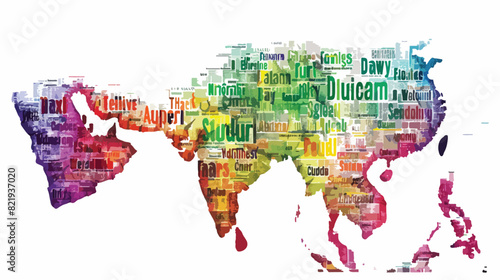 Indian Independence Day 15 August Word Cloud In Vector
