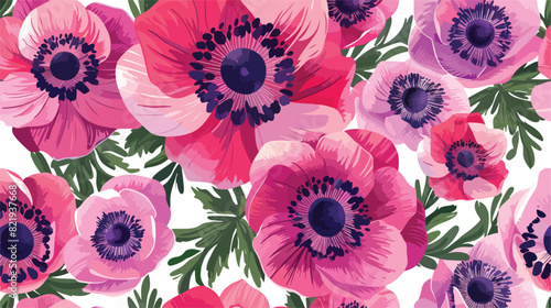 Seamless pattern floral repeating background pink 