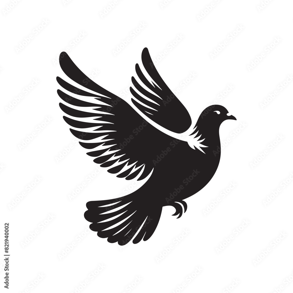 Pigeon Silhouette: Striking Black Vector Art Capturing the Urban Charm and Graceful Flight of These Iconic City Birds - Pigeon Vector - Pigeon Illustration. Pigeon Silhouette: Striking Black Vector Art Capturing the Urban Charm and Graceful Flight of These Iconic City Birds - Pigeon Vector - Pigeon Illustration.
