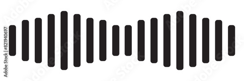 sound icon set. digital recorder voice audio wave vector symbol. soundwave frequency icon in black and white color.