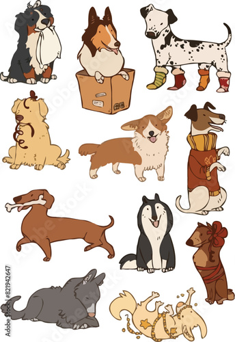 Canvas Print set of dogs