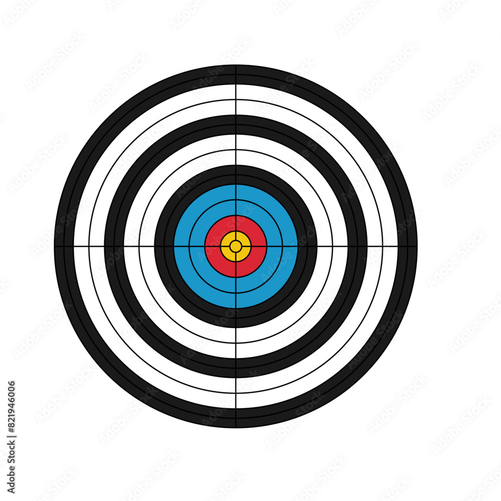 Archery target Icon. Editable Stroke. Stock Vector Archery target Icon. Editable Stroke. Stock Vector