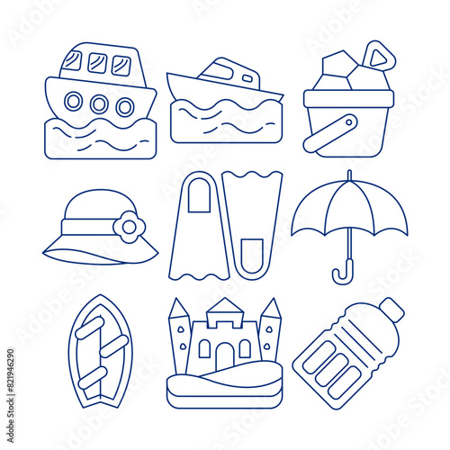 Summer Holiday Graphic Element Vector Illustration (ID: 821946290)