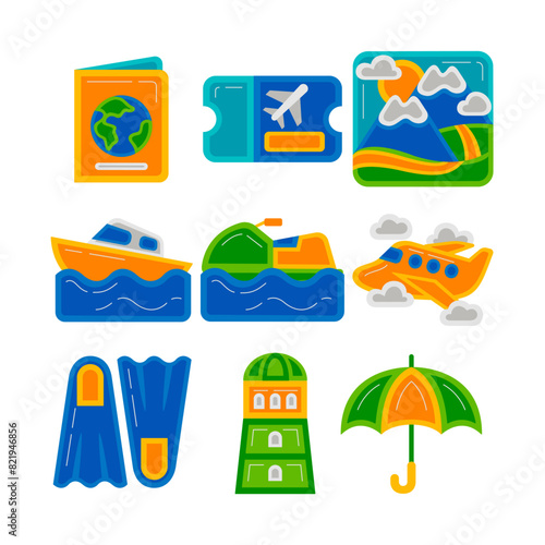Summer Holiday Graphic Element Vector Illustration (ID: 821946856)