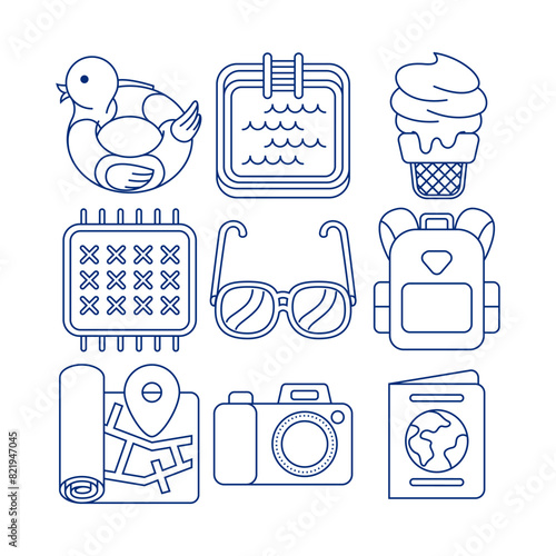Summer Holiday Graphic Element Vector Illustration (ID: 821947045)