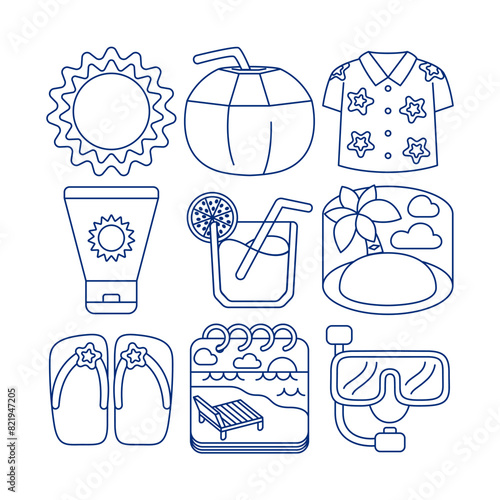 Summer Holiday Graphic Element Vector Illustration (ID: 821947205)